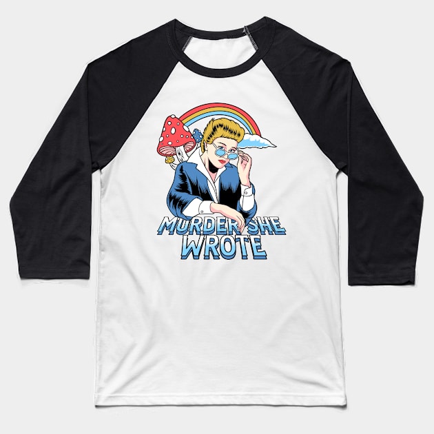 Murder She Wrote Baseball T-Shirt by margueritesauvages